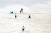 Dried up Netravathi turns into cricket field for local lads